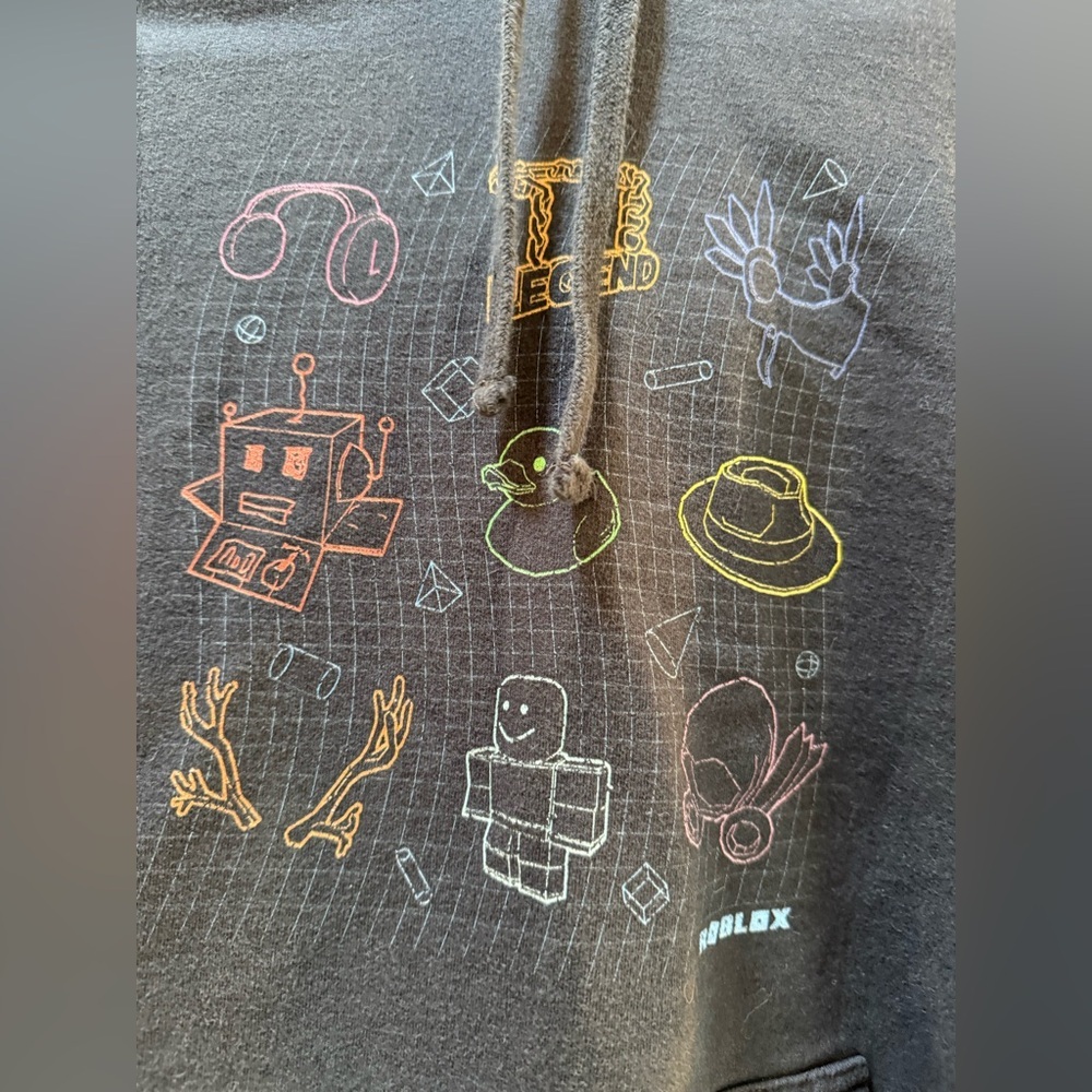 Port Company Roblox Gamer Black Hoodie for Men - Picture 3 of 9